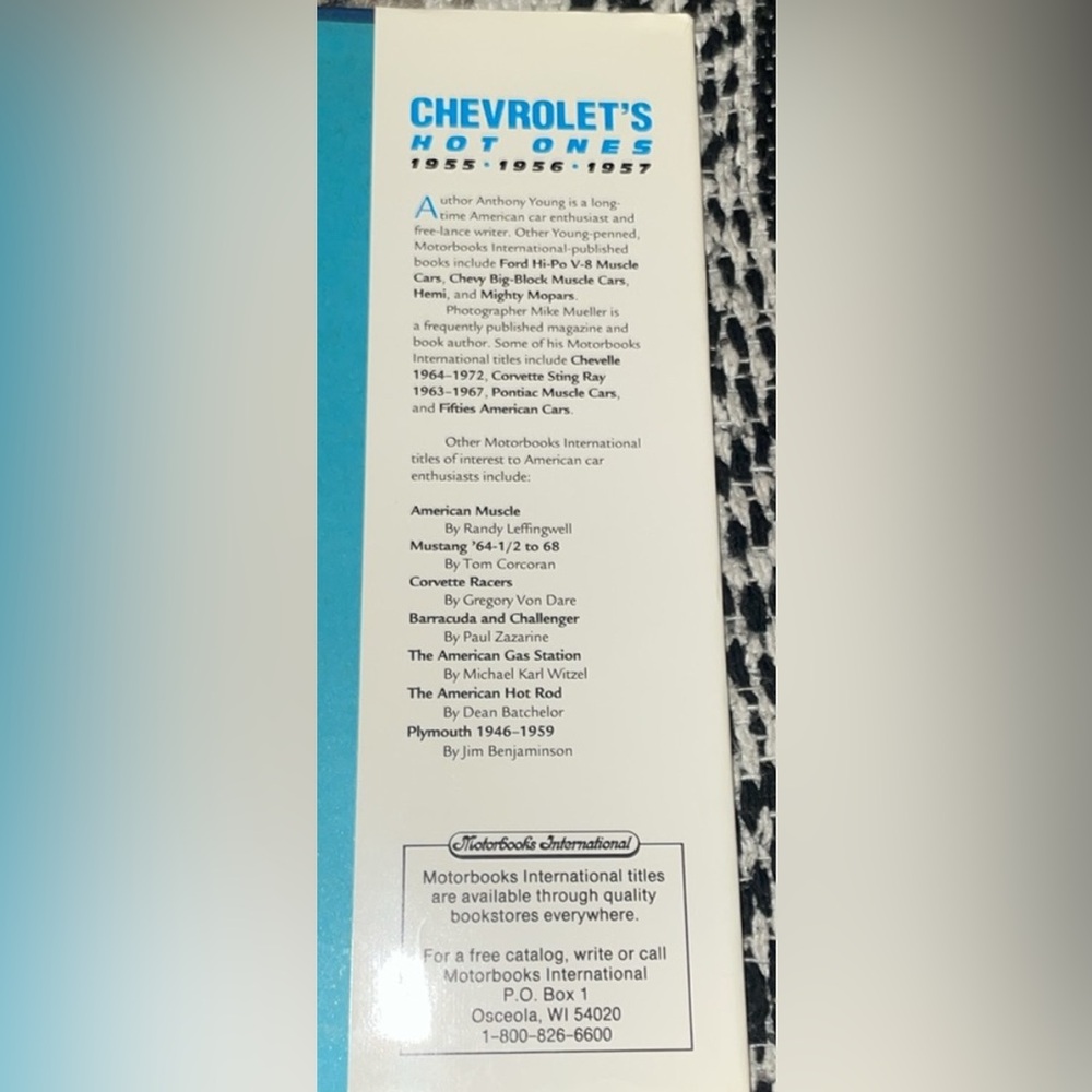PreOwned Chevrolet’s Hot Ones 1955, 1956 , 1957 , HardCover Book . - Picture 10 of 14